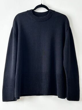 Gap 100% Cotton Black Crewneck Sweater